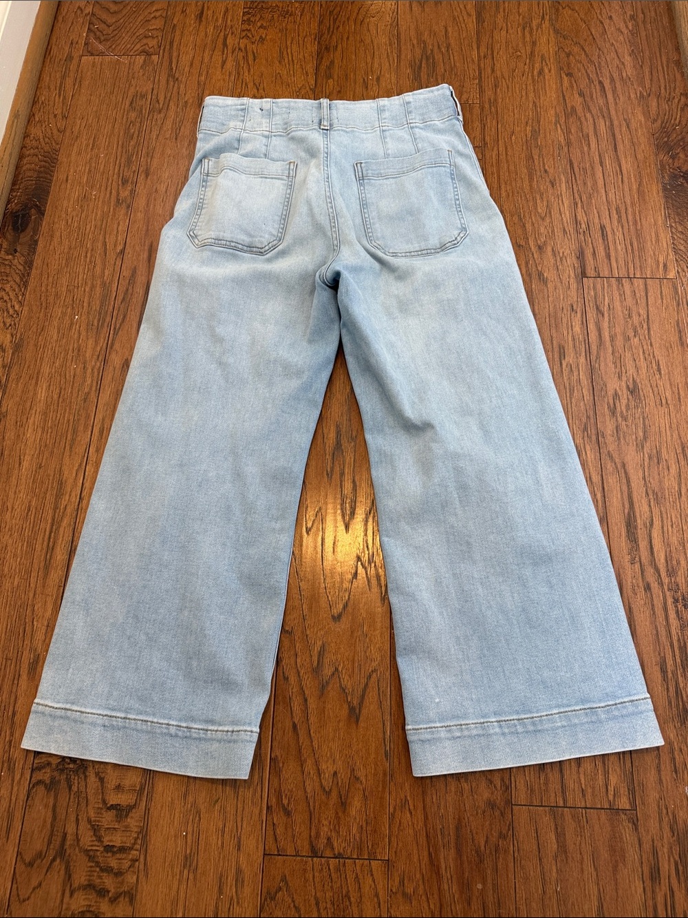 Maeve Colette Light Wash  Wide-Leg Crop Jeans, 29P - Picture 4 of 7